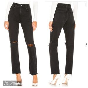 Agolde Cherie High Rise Straight Jeans in Distortion
